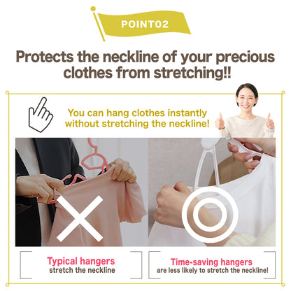 MODE HANGER: One-Push Instant Release & Garment Care Hanger